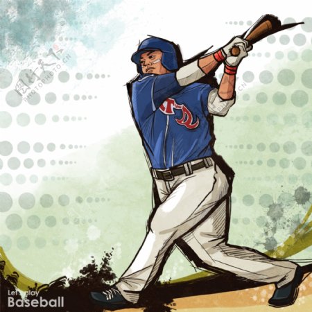 漫画棒球运动员图片