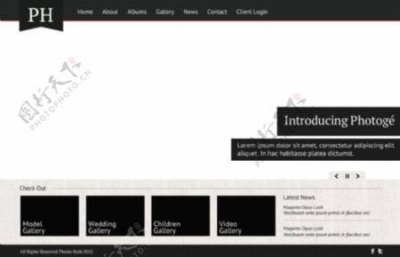 黑色网页UI设计
