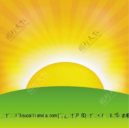 矢量太阳放射光芒背景素材