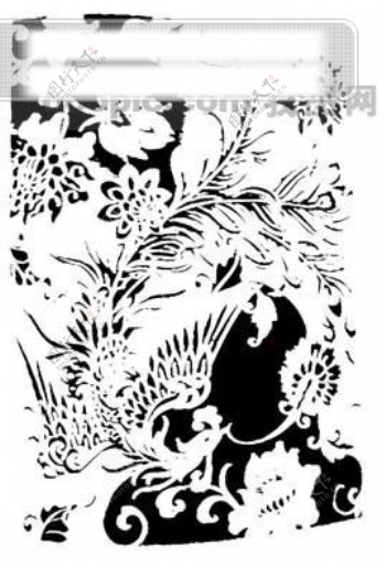 全球首席大百科水墨黑白笔刷图案图纹花纹拓印