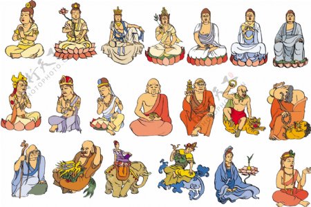 中国传统神话人物素材CDREPS