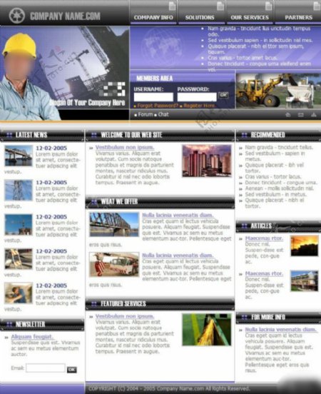 工业建筑网页设计