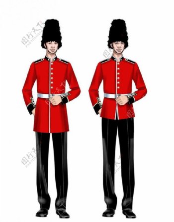 英国皇家卫队服饰图片