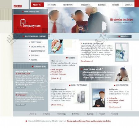 国外企业网页设计