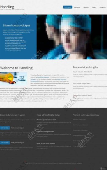 蓝色医疗信息网页模板