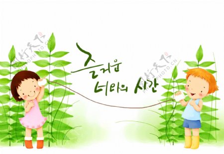 韩国可爱儿童插画7图片