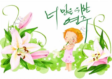 韩国可爱儿童插画5图片
