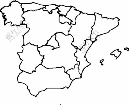 地图的西班牙艺术剪辑
