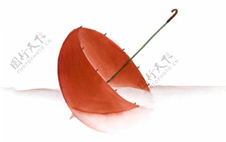 小红伞彩绘