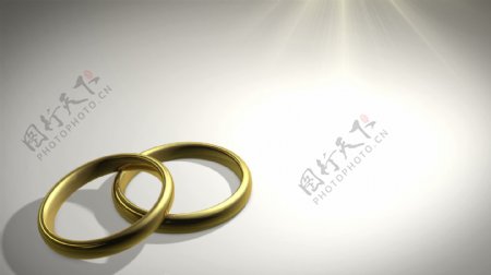 光照和结婚戒指运动背景视频免费下载
