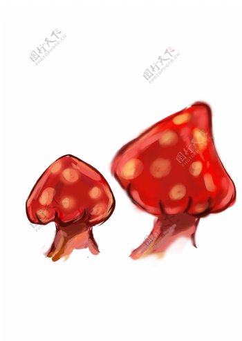 手绘蘑菇图片