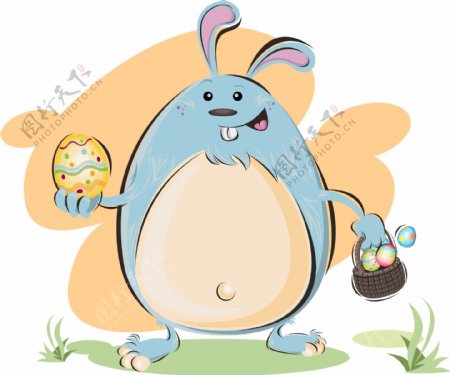 复活节的大胖兔子