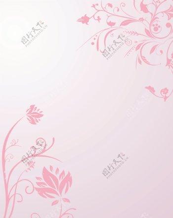 粉色花朵花纹灰色移门图片