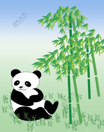 熊猫竹移门图案图片