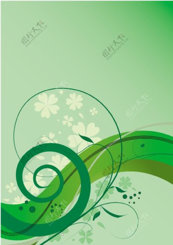 简约的绿色装饰图案