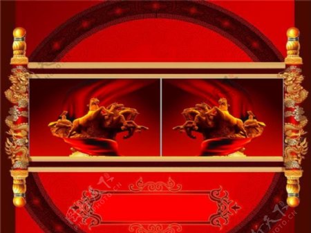 中国风古典皇室卷轴PPT模板