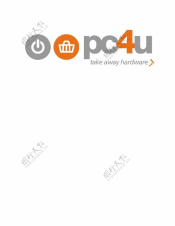PC4Ulogo设计欣赏PC4U软件公司LOGO下载标志设计欣赏