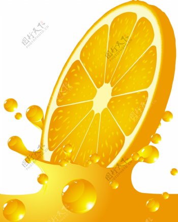 橙汁饮料瓶坯矢量素材