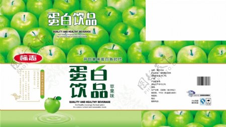 蛋白饮品苹果包装图片