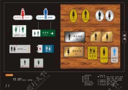 洗手间指示牌