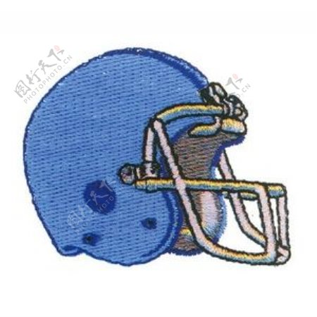 绣花头盔橄榄球比赛免费素材