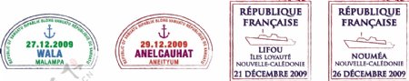 典型的瓦努阿图和新喀里多尼亚护照