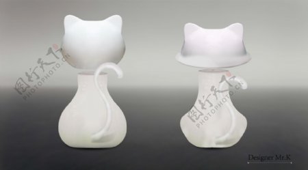 陶瓷宠物杯猫图片
