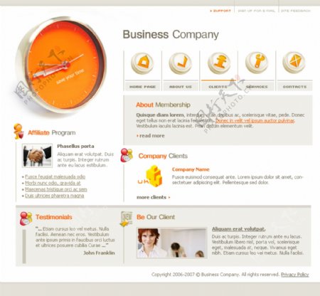快速商业网页设计模板1图片