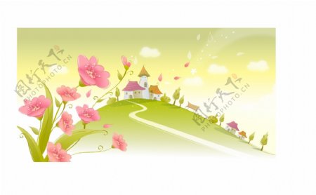 最新韩国春夏风景矢量图13