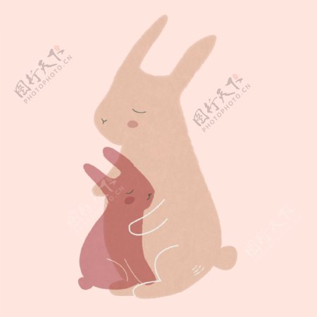 印花矢量图可爱卡通卡通动物兔子婴童装免费素材