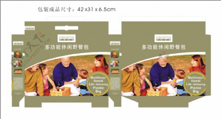 西西米亚时尚运动野餐包包装设计图片