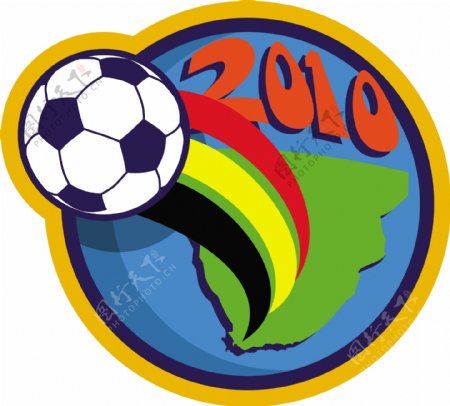 2010世界杯足球球和南非地图