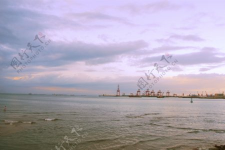 西秀海滩紫霞海边摄影