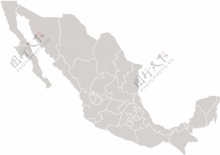 墨西哥矢量地图
