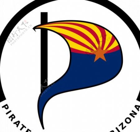 亚利桑那州的海盗党的标志矢量图像