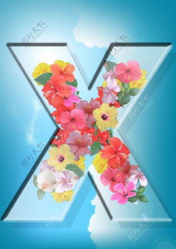 水晶字X