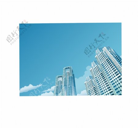 现代城市的摩天大楼设计矢量图05