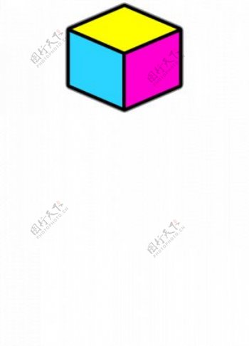 一个彩色方块矢量图像
