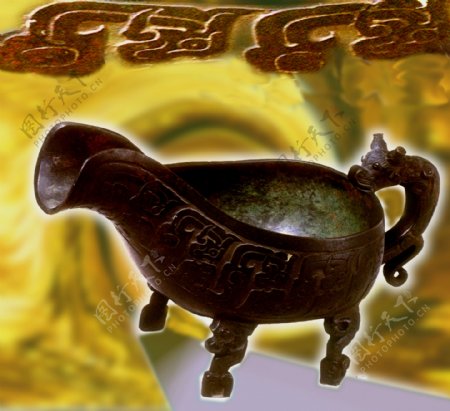 背景出土文物艺术品钟鼎瓷器古董中华艺术绘画