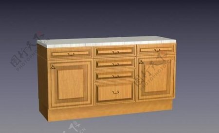 橱具典范之橱柜3D模型B030