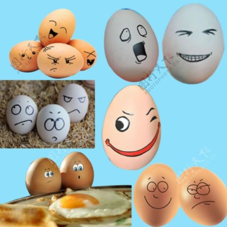 创意鸡蛋表情图片psd分层素材