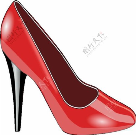 红色漆皮鞋夹艺术