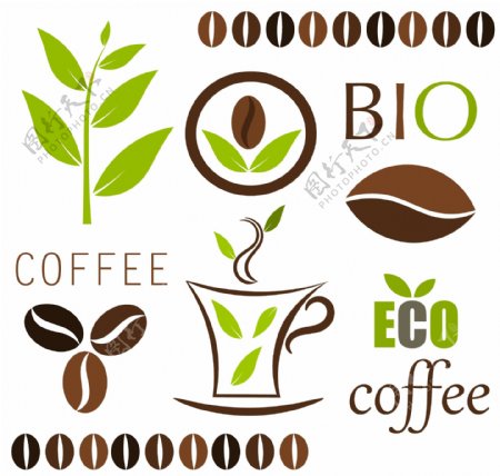咖啡咖啡豆logo图片