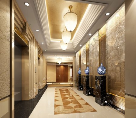 酒店电梯通道图片