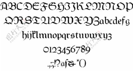 维斯哥特字体的字体