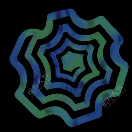 蓝紫色螺旋形迷宫AE模板视频