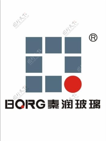 秦润玻璃标志logo图片