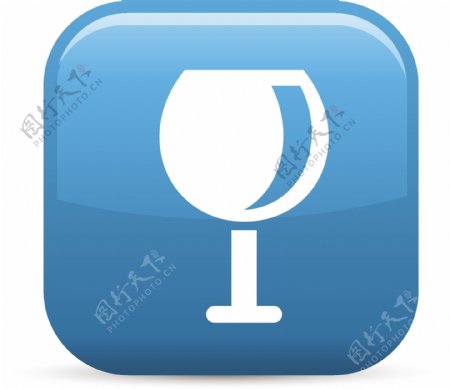 葡萄酒玻璃元素光泽图标