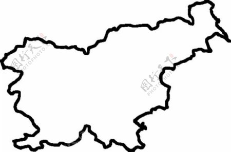 斯洛文尼亚地图在欧洲的剪辑艺术