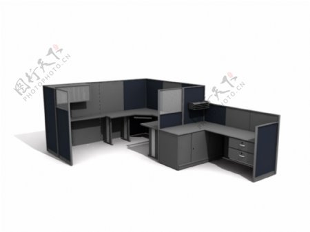 办公家具之办公单元0163D模型